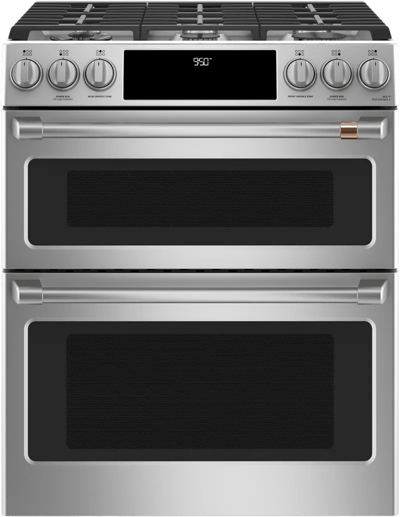 Cafe 7 cu ft Double Oven Dual Fuel Range - Stainless Steel