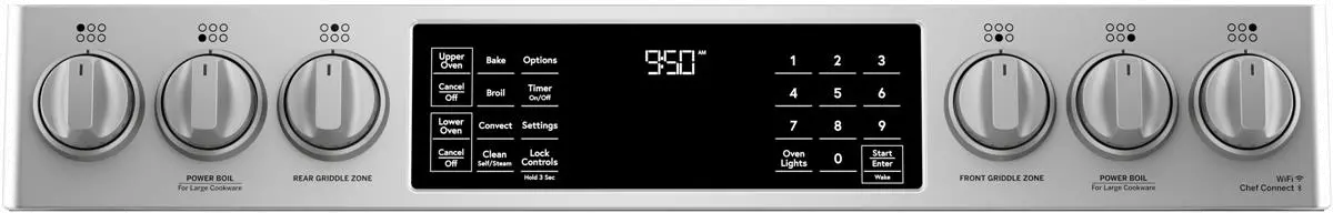 C2S950P2MS1 Cafe 7 cu ft Double Oven Dual Fuel Range - Stainless Steel-4