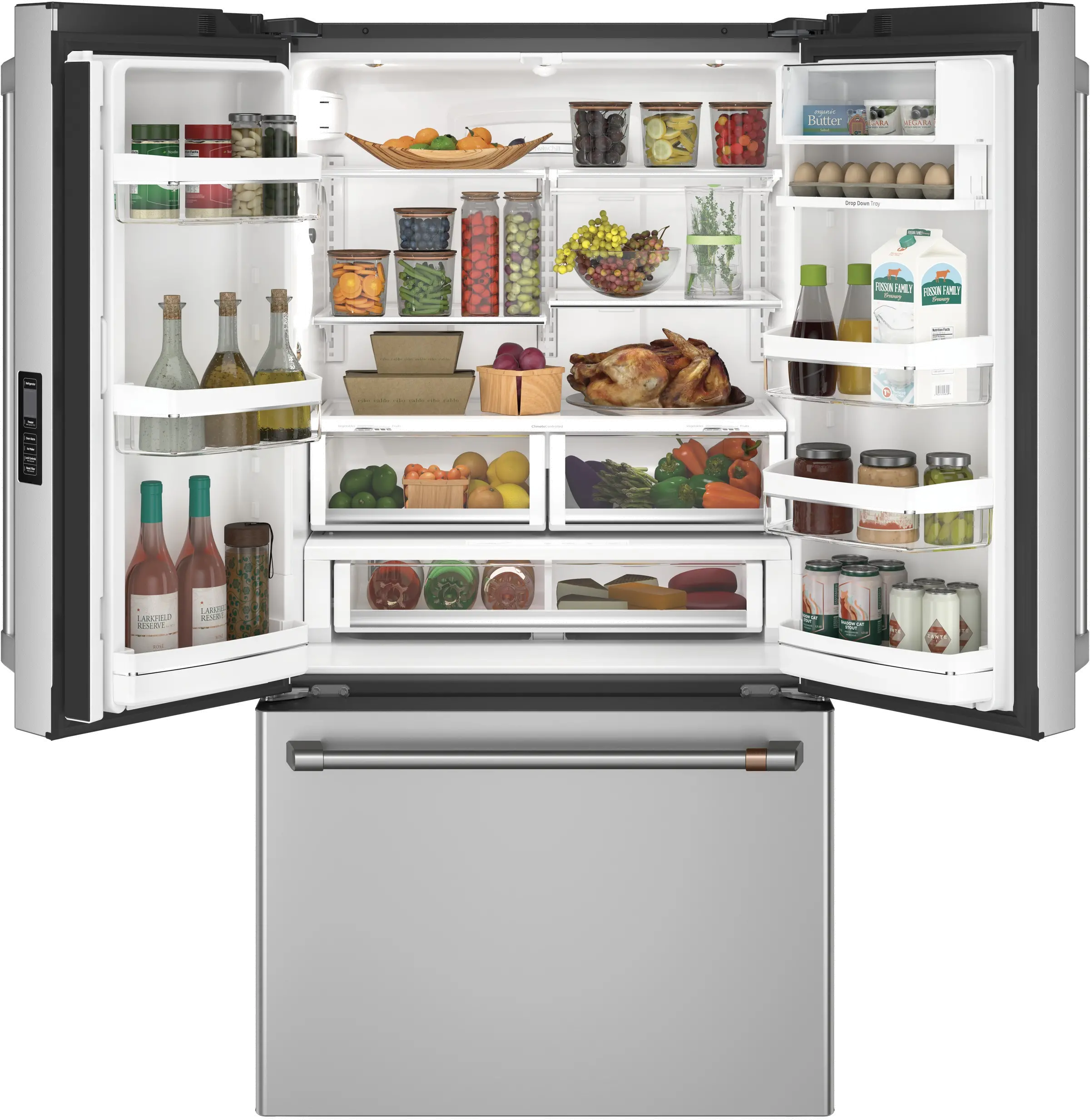 CWE23SP2MS1 Cafe 23.1 cu ft French Door Refrigerator - Counter Depth Stainless Steel-3