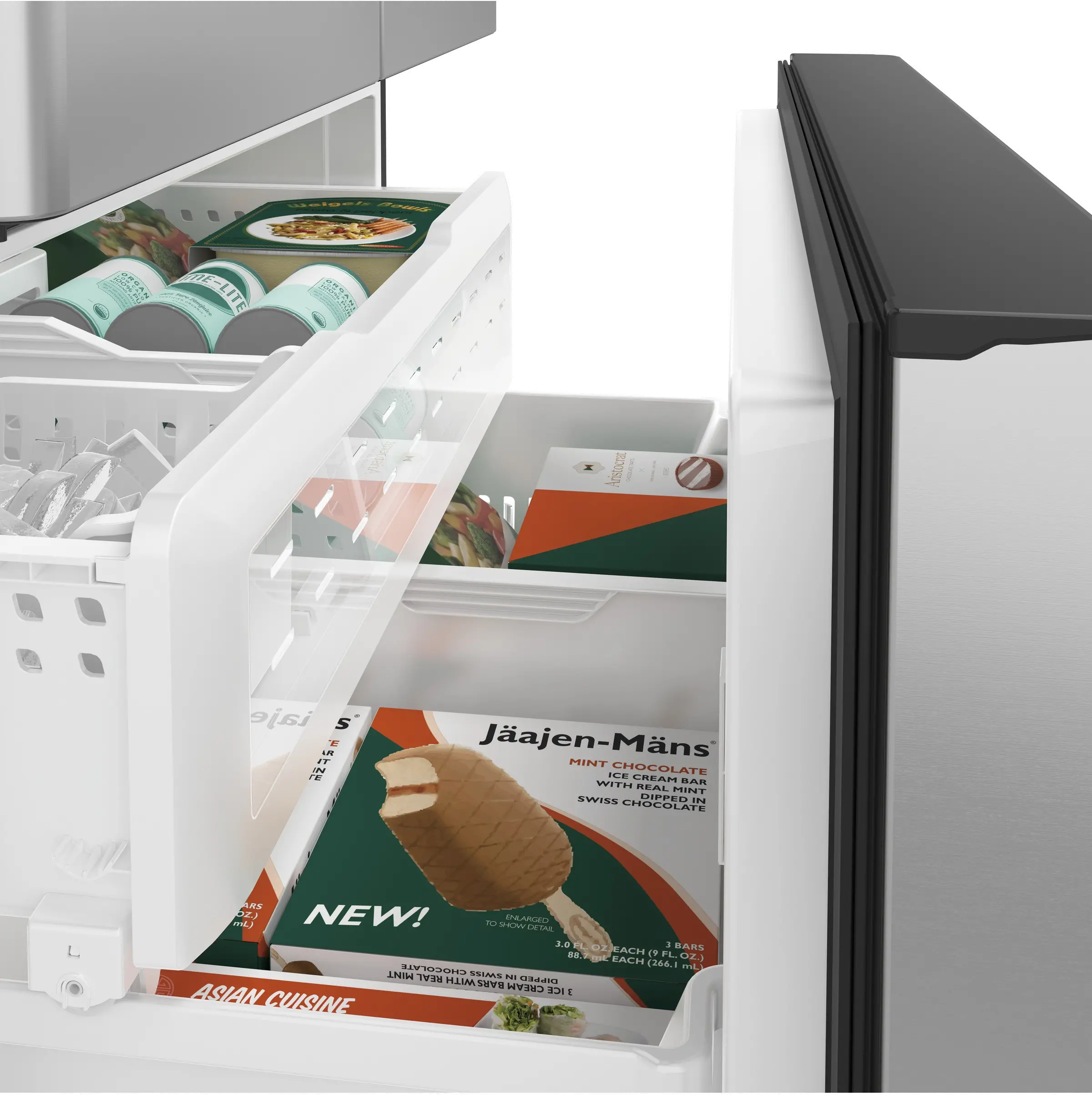 CWE23SP2MS1 Cafe 23.1 cu ft French Door Refrigerator - Counter Depth Stainless Steel-2