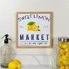 White, Black, Yellow and Green Lemon Market Wooden Sign