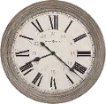 30 Inch Worn Aged Brown Round Wall Clock - Nesto
