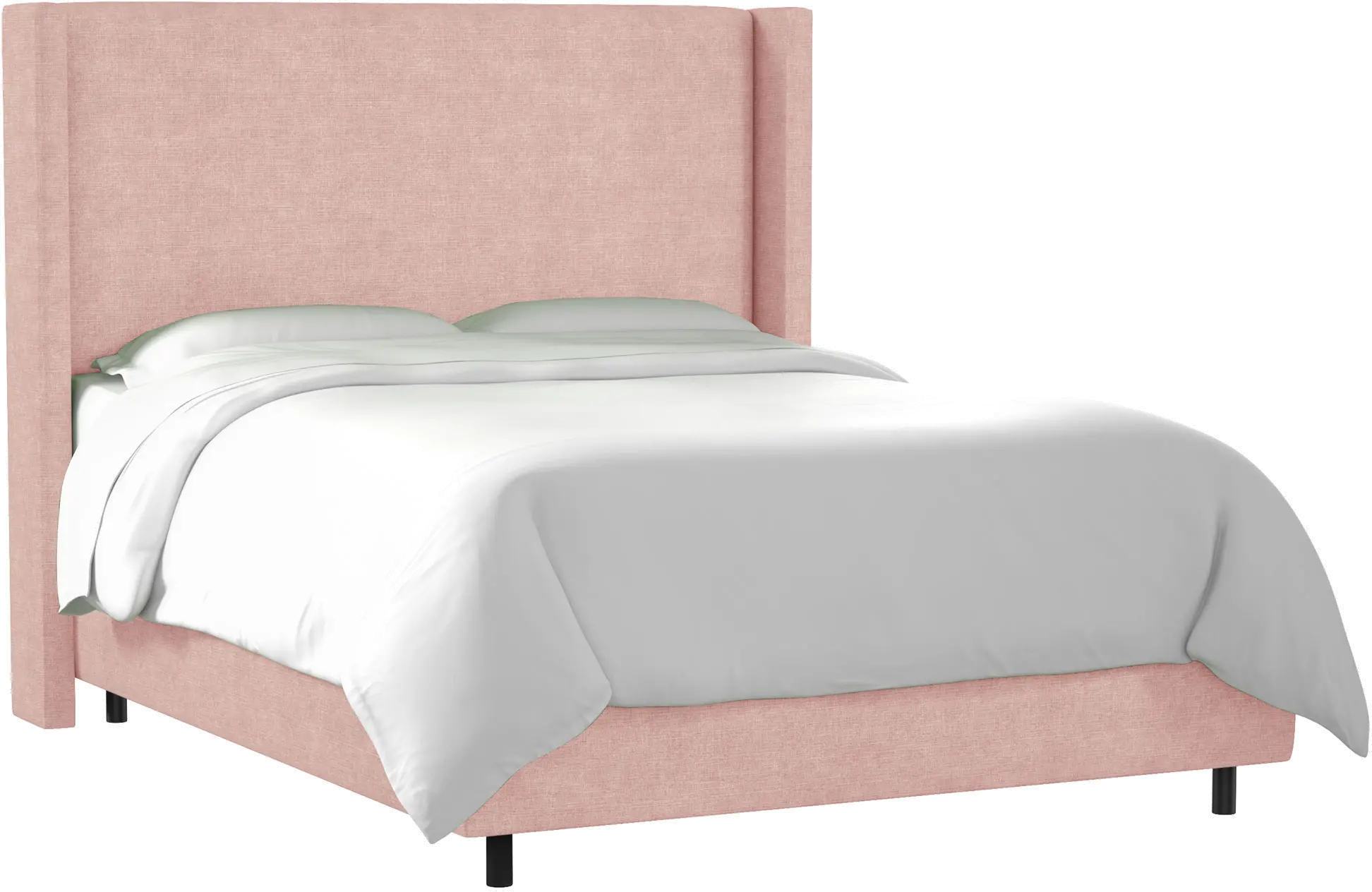 500BEDLNNBLS Penelope Blush Upholstered Wingback Twin Bed - Skyline Furniture-1