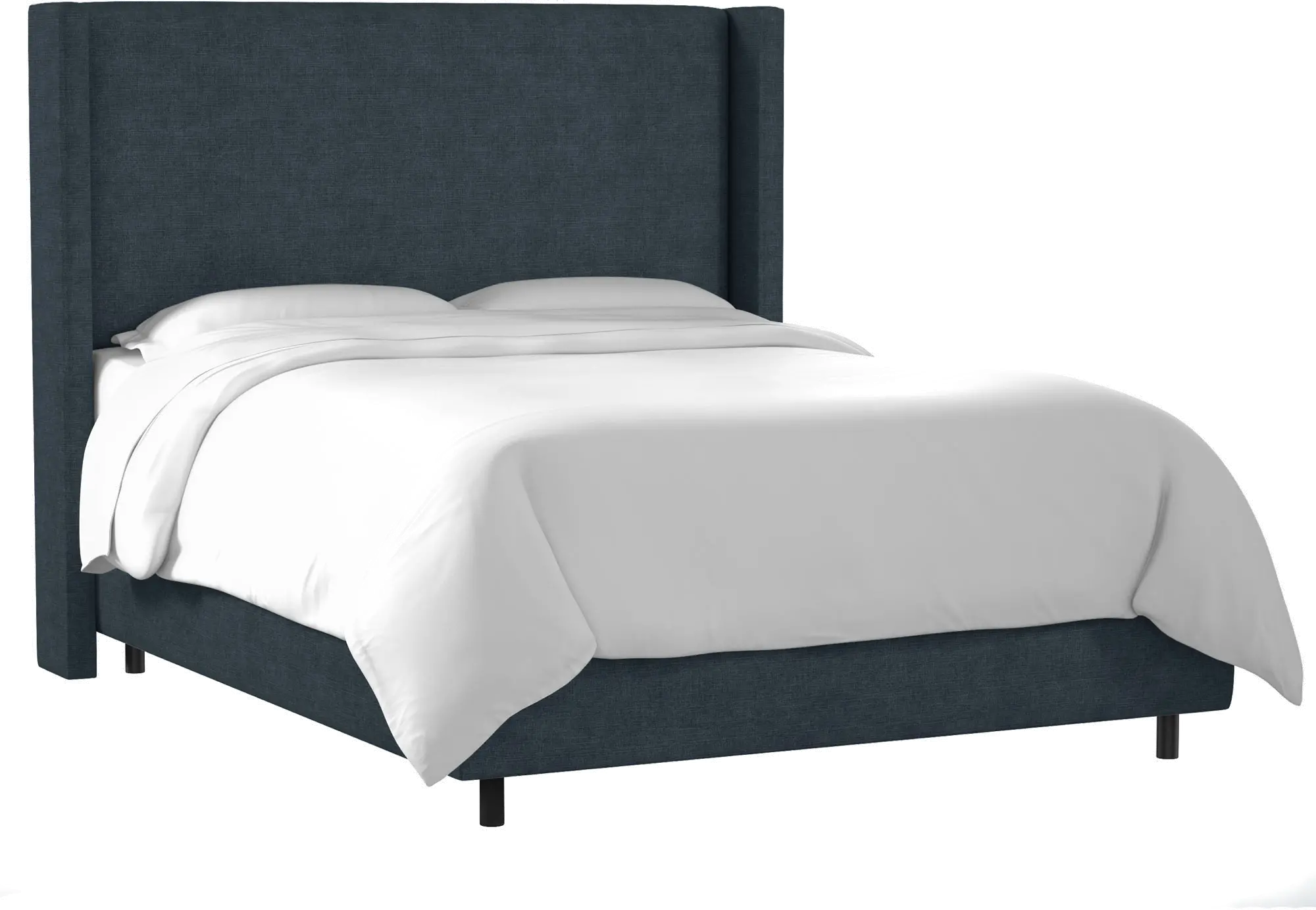 501BEDLNNNV Penelope Navy Upholstered Wingback Full Bed - Skyline Furniture-2