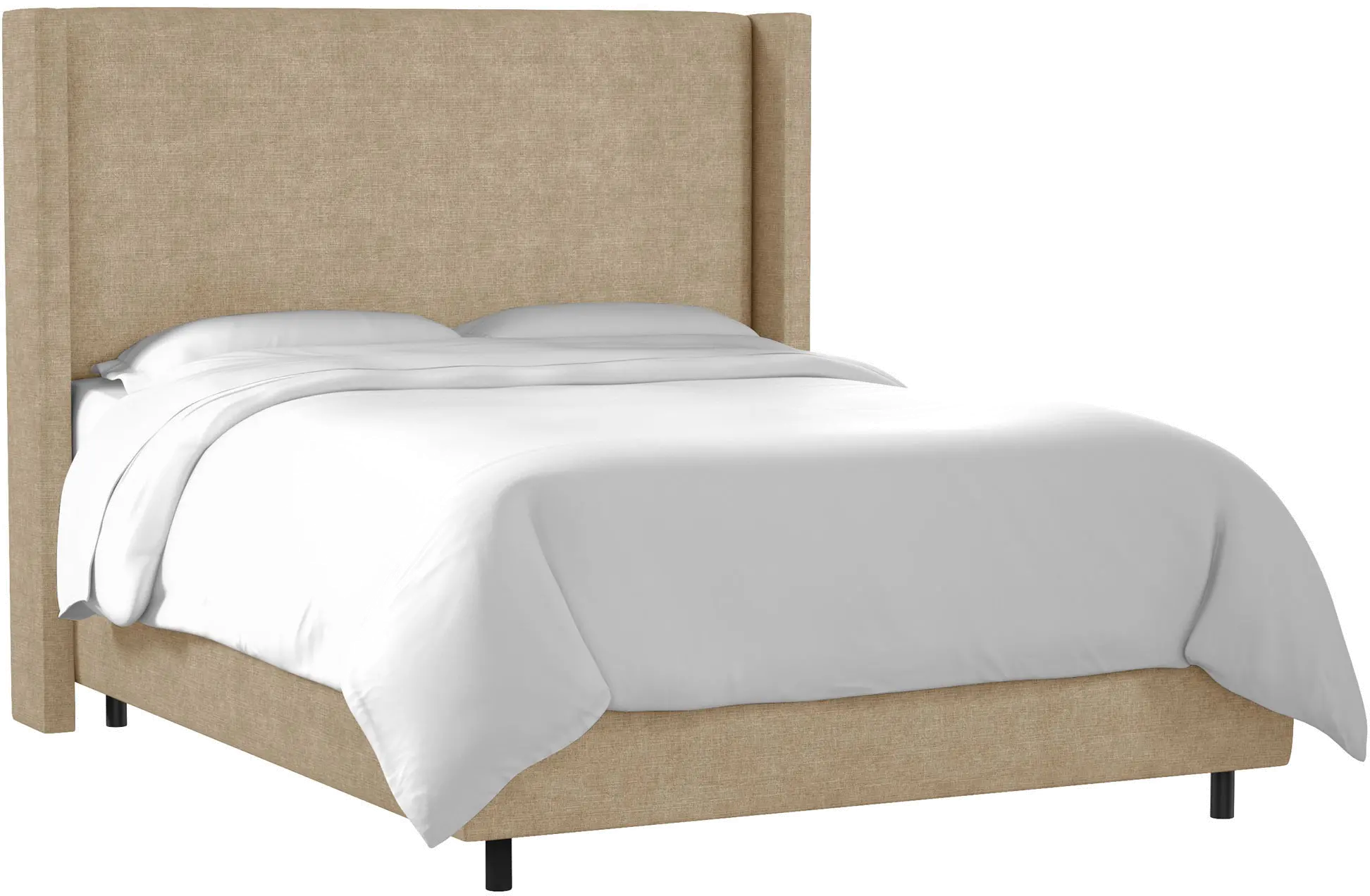 503BEDLNNSND Penelope Tan Upholstered Wingback King Bed - Skyline Furniture-1