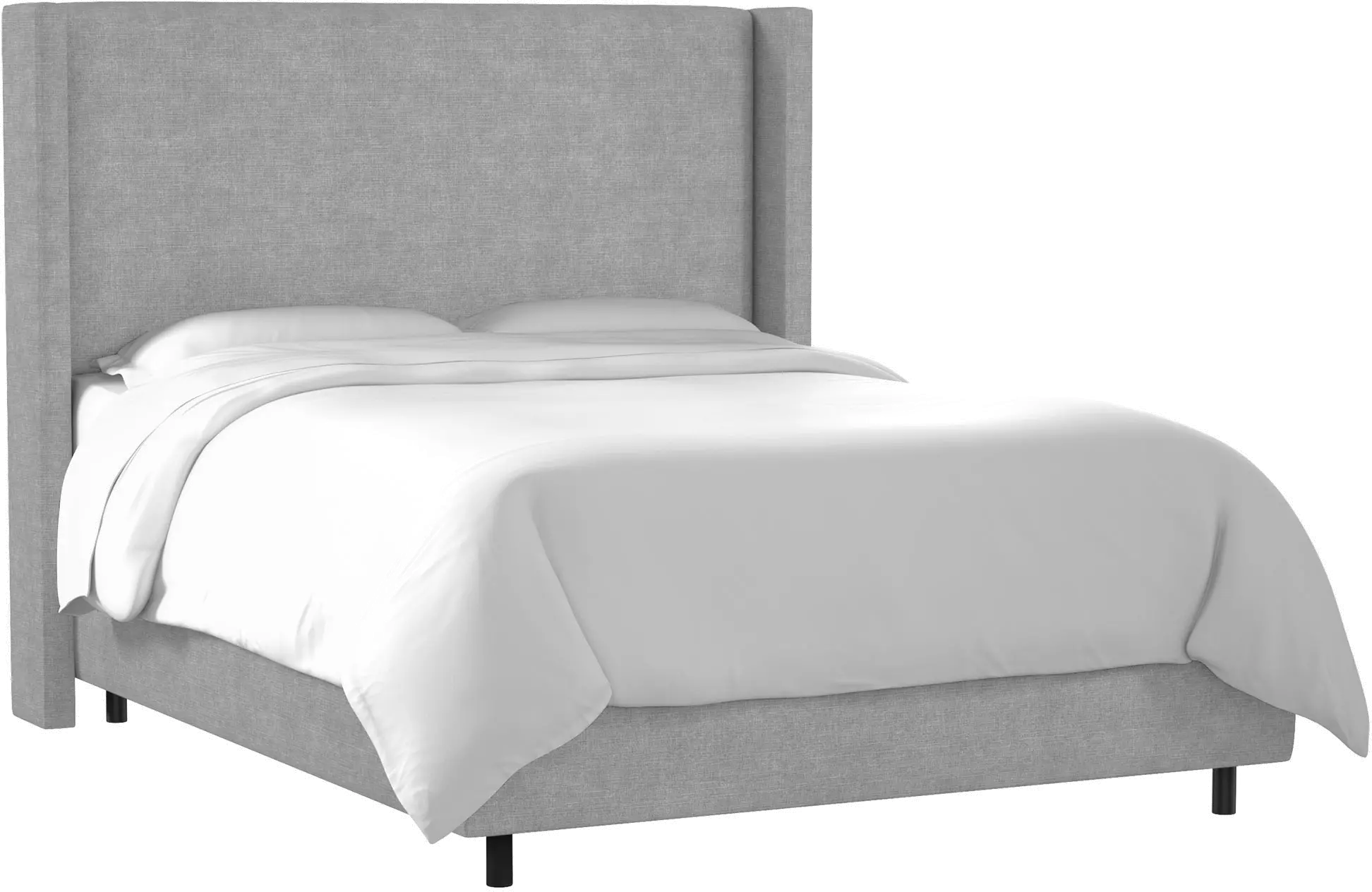 504BEDLNNGR Penelope Gray Upholstered Wingback California King Bed - Skyline Furniture-1