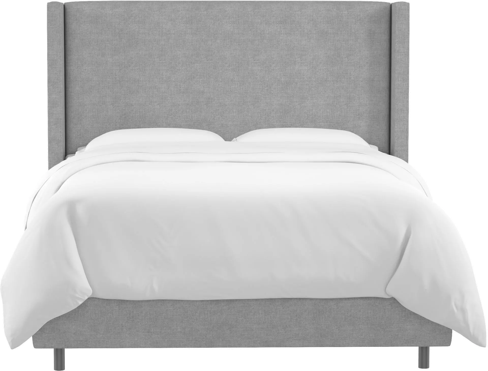 504BEDLNNGR Penelope Gray Upholstered Wingback California King Bed - Skyline Furniture-3