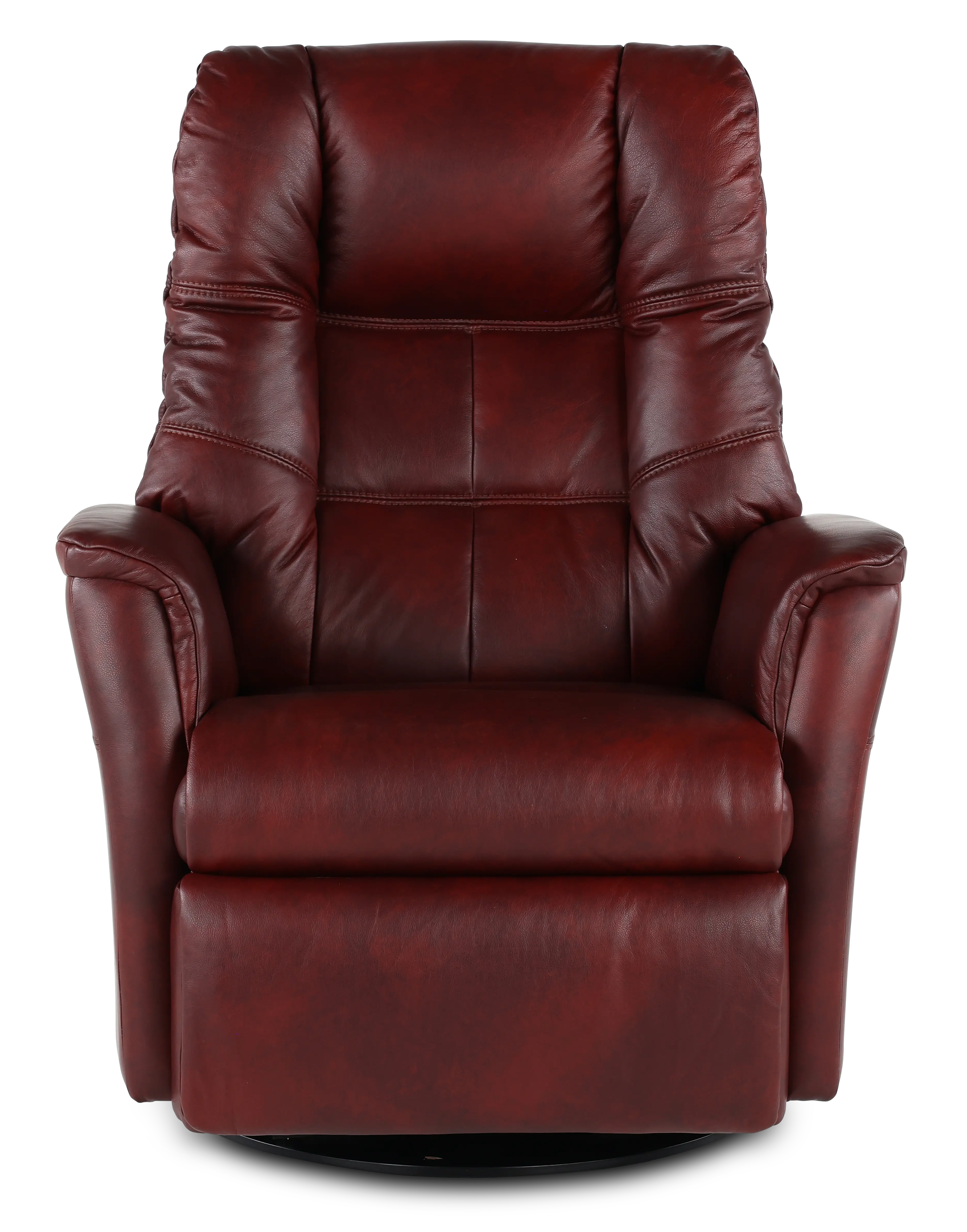 Boston Burgundy Leather Large Swivel Glider Power Recliner-2