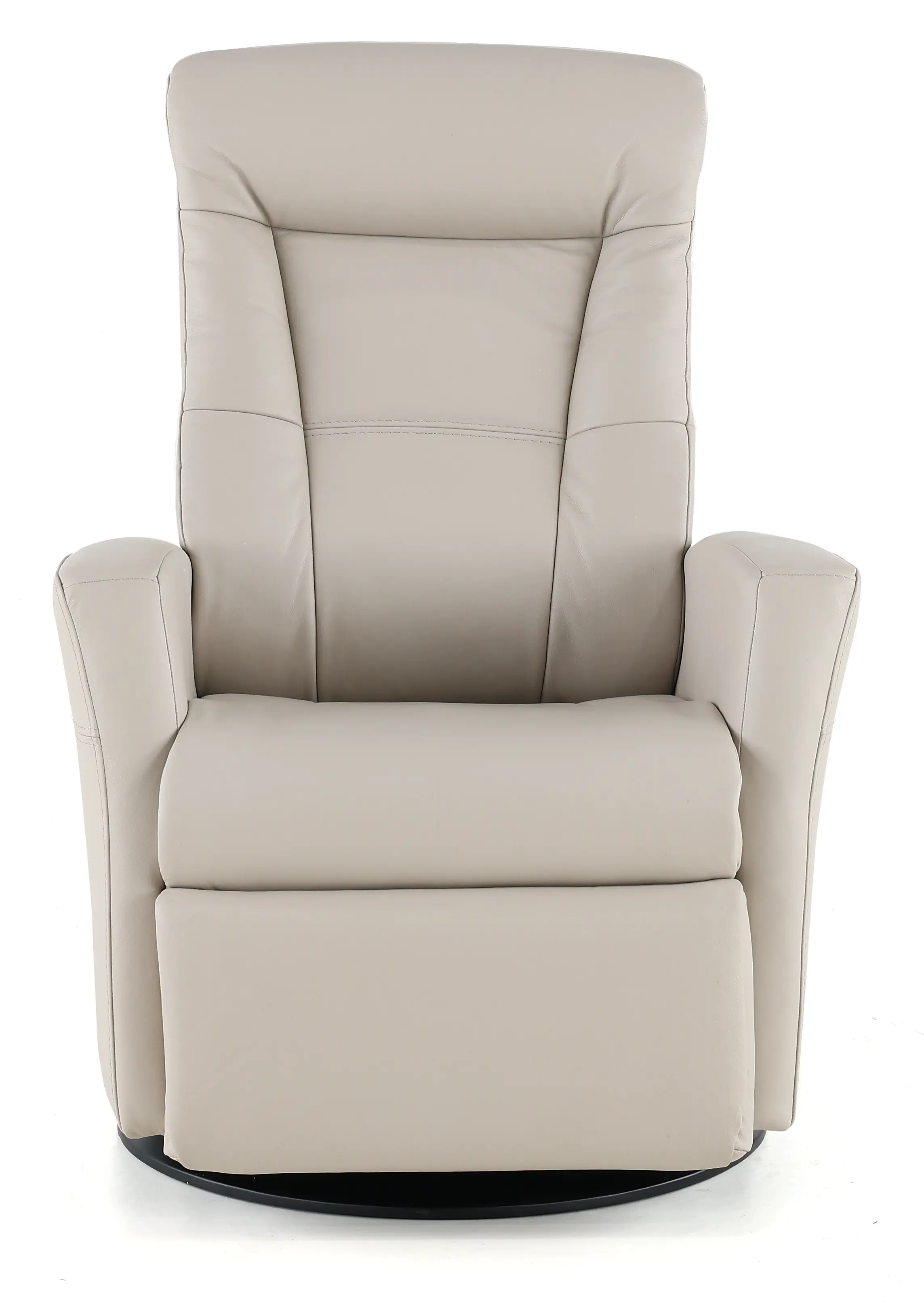 Grove Gray Large Leather Swivel Glider Power Recliner with Adjustable Headrest-2