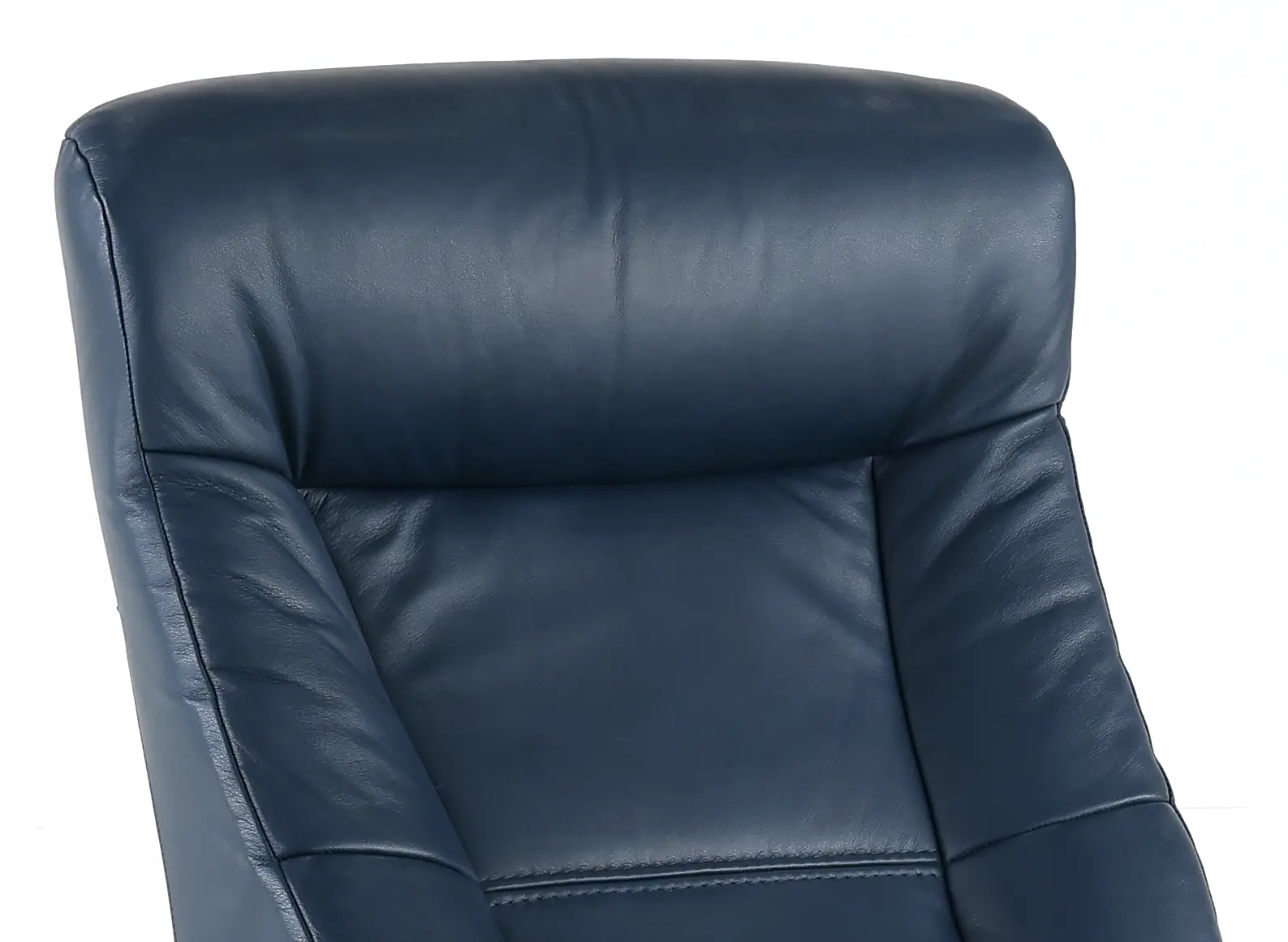 Grove Blue Standard Leather Swivel Glider Power Recliner with Adjustable Headrest-7