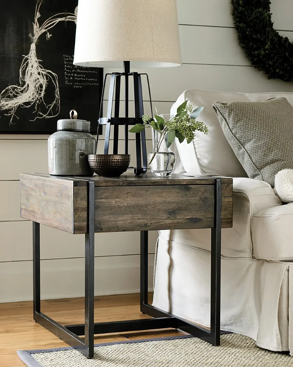 Modern Timber Brown End Table-2