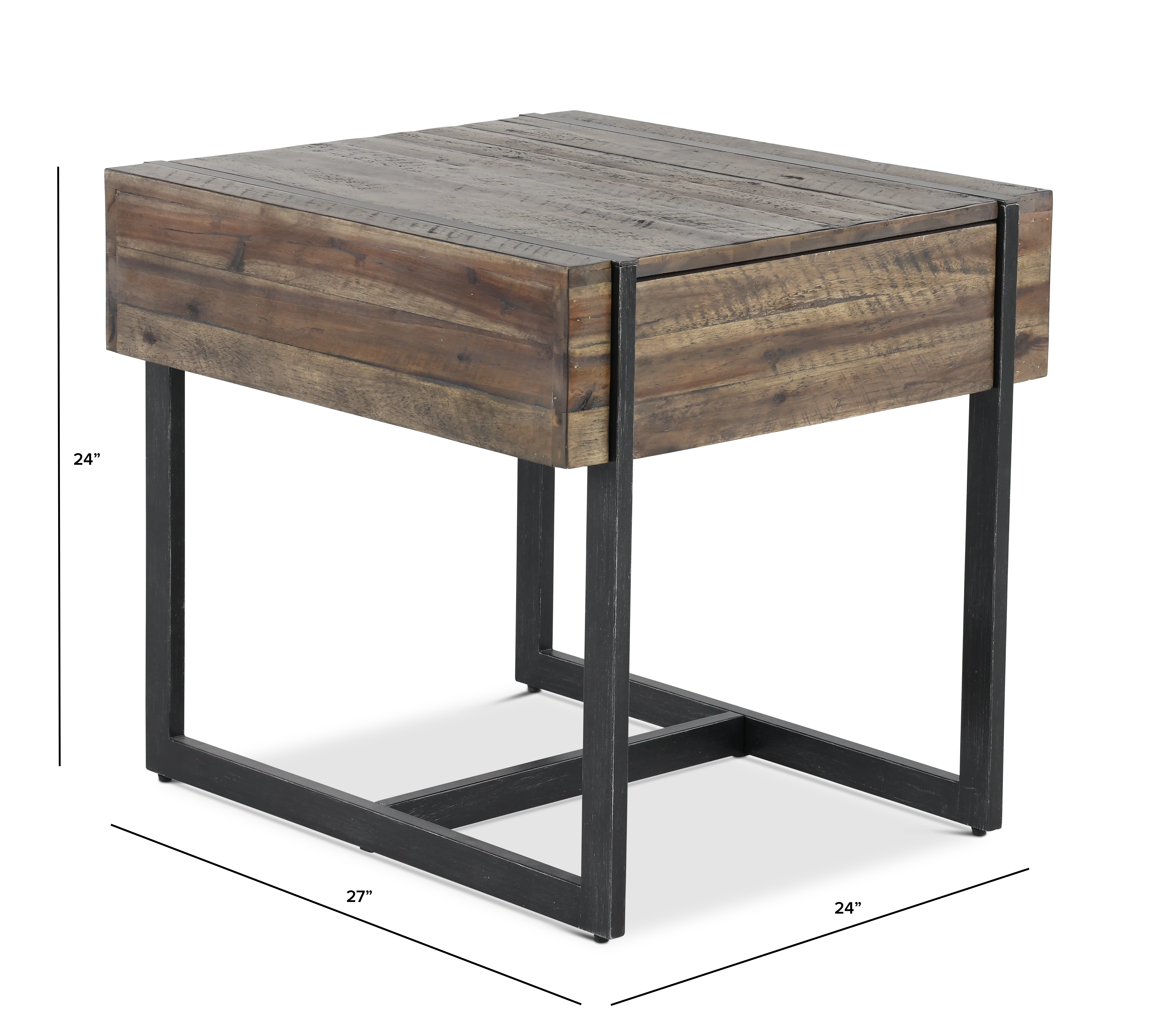 Modern Timber Brown End Table-3