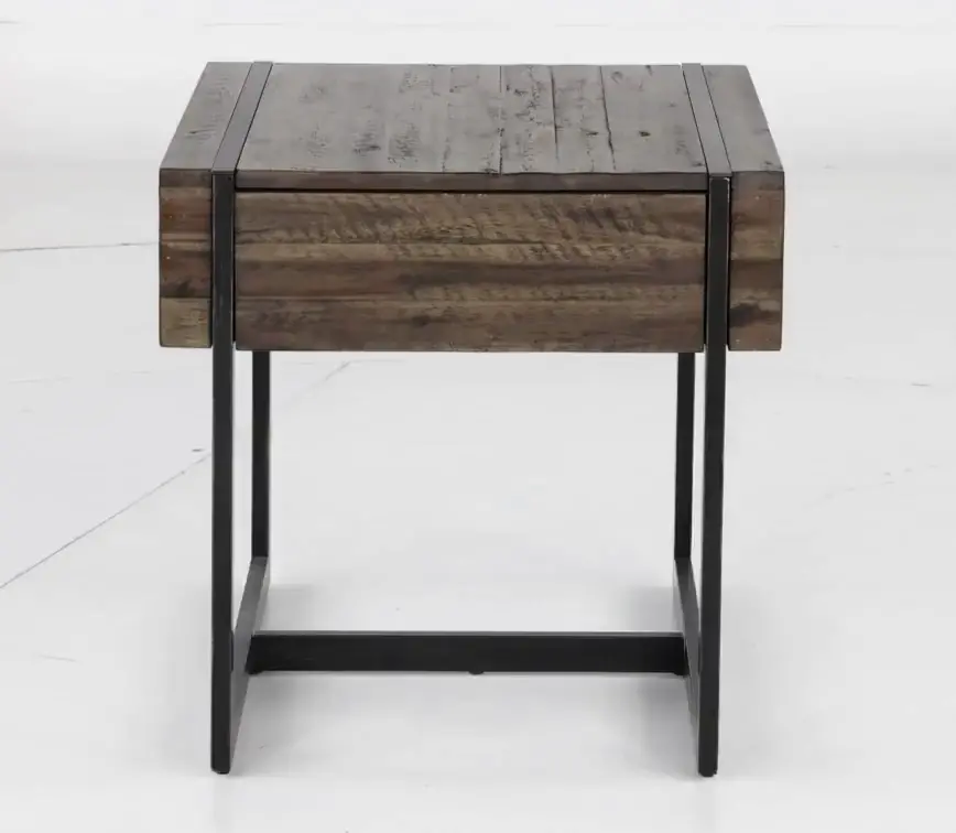 Modern Timber Brown End Table-5