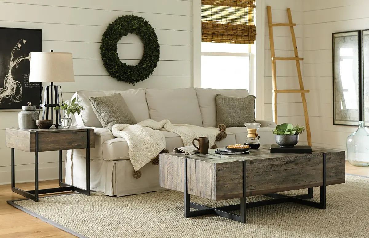 Modern Timber Brown End Table-9