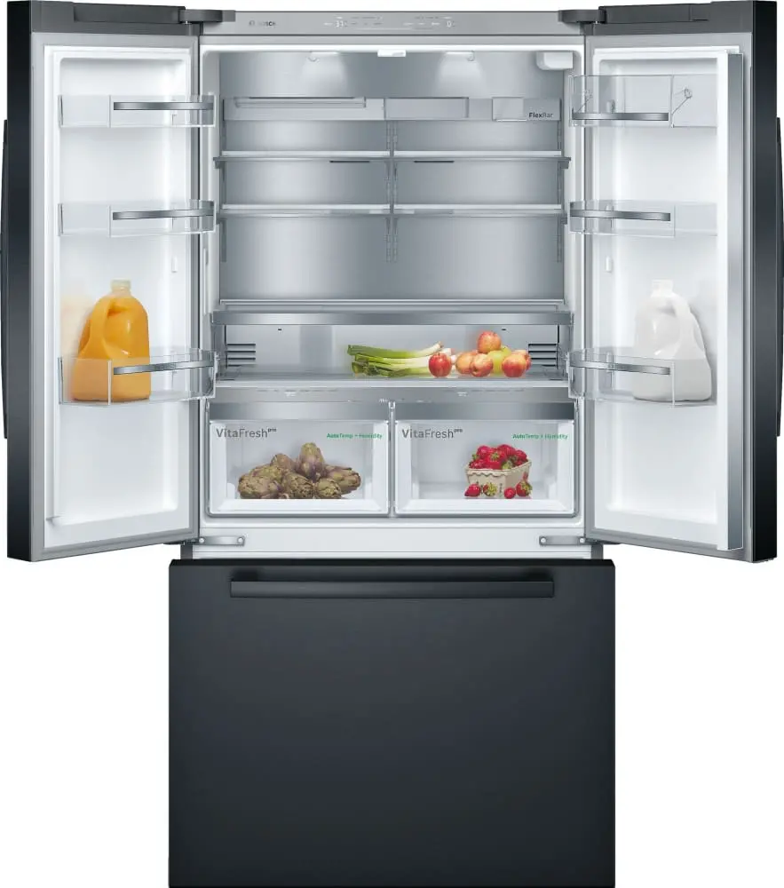B36CT80SNB Bosch 21 cu ft French Door Refrigerator - Counter Depth Black Stainless Steel-1