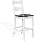 Bourbon County White Ladderback Bar Stool
