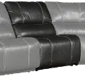 Harry Dark Gray Leather-Match Armless Chair