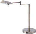 Chrome Metal LED Desk Lamp with USB - Pharma