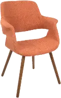 CHR-JY-VFL O Vintage Flair Mid Century Modern Orange Accent Chair