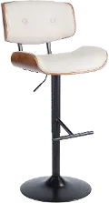 BS-JY-LMB WL+CR Lombardi Mid Century Modern Adjustable Bar Stool
