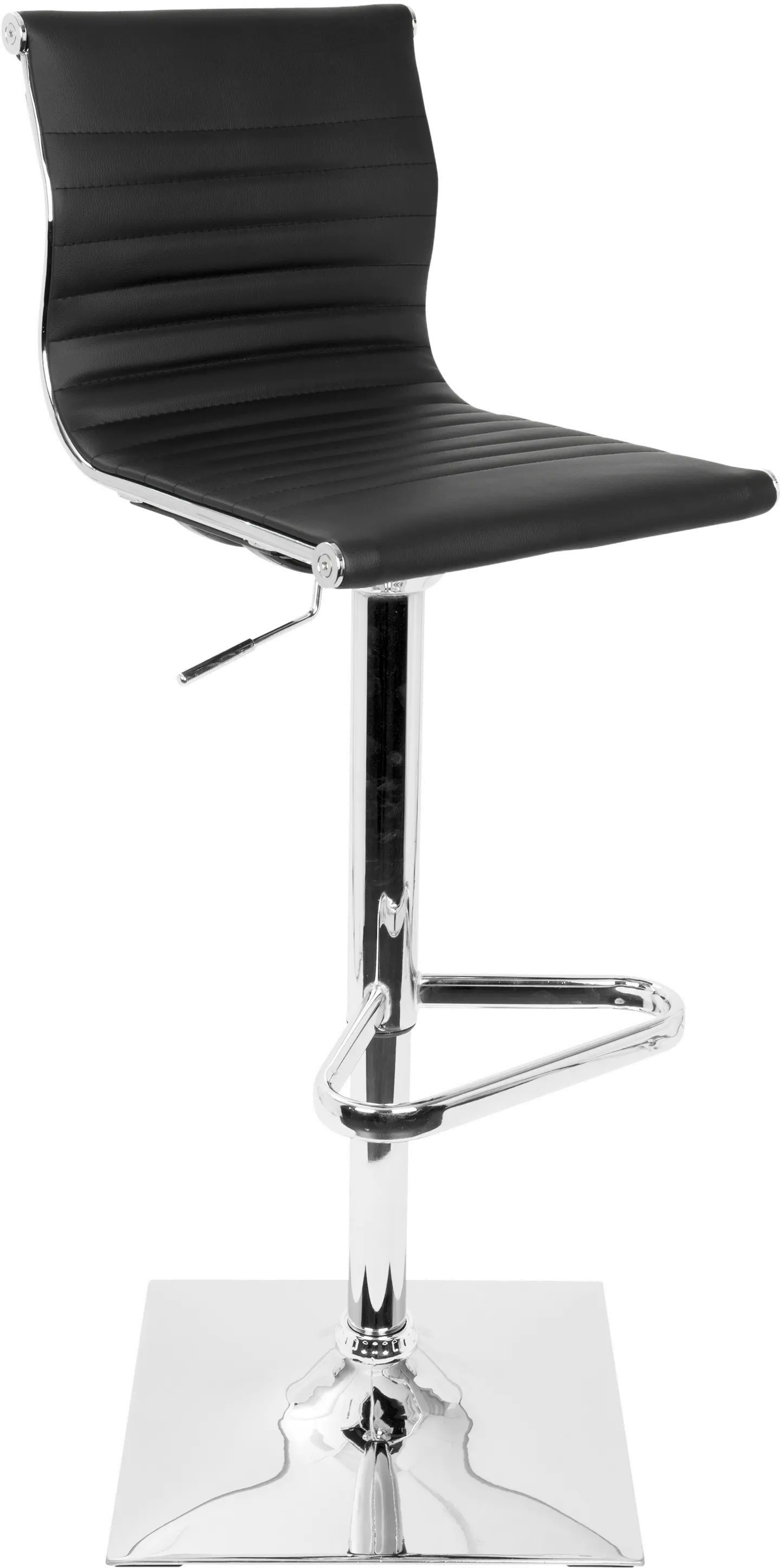 BS-TW-MASTER BK Master Black & Chrome Adjustable Bar Stool-1