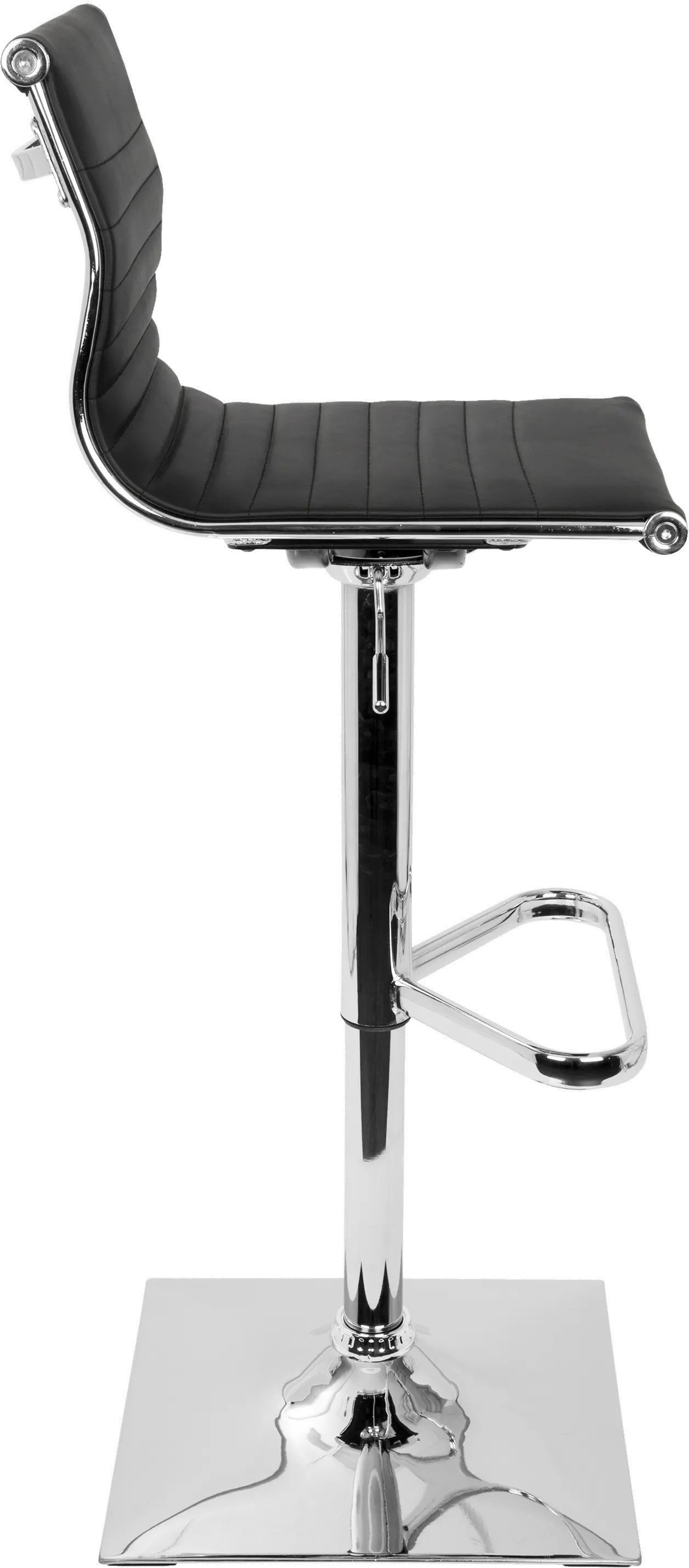 BS-TW-MASTER BK Master Black & Chrome Adjustable Bar Stool-2