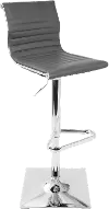 BS-MASTER GY Master Contemporary Gray & Chrome Adjustable Bar Stool