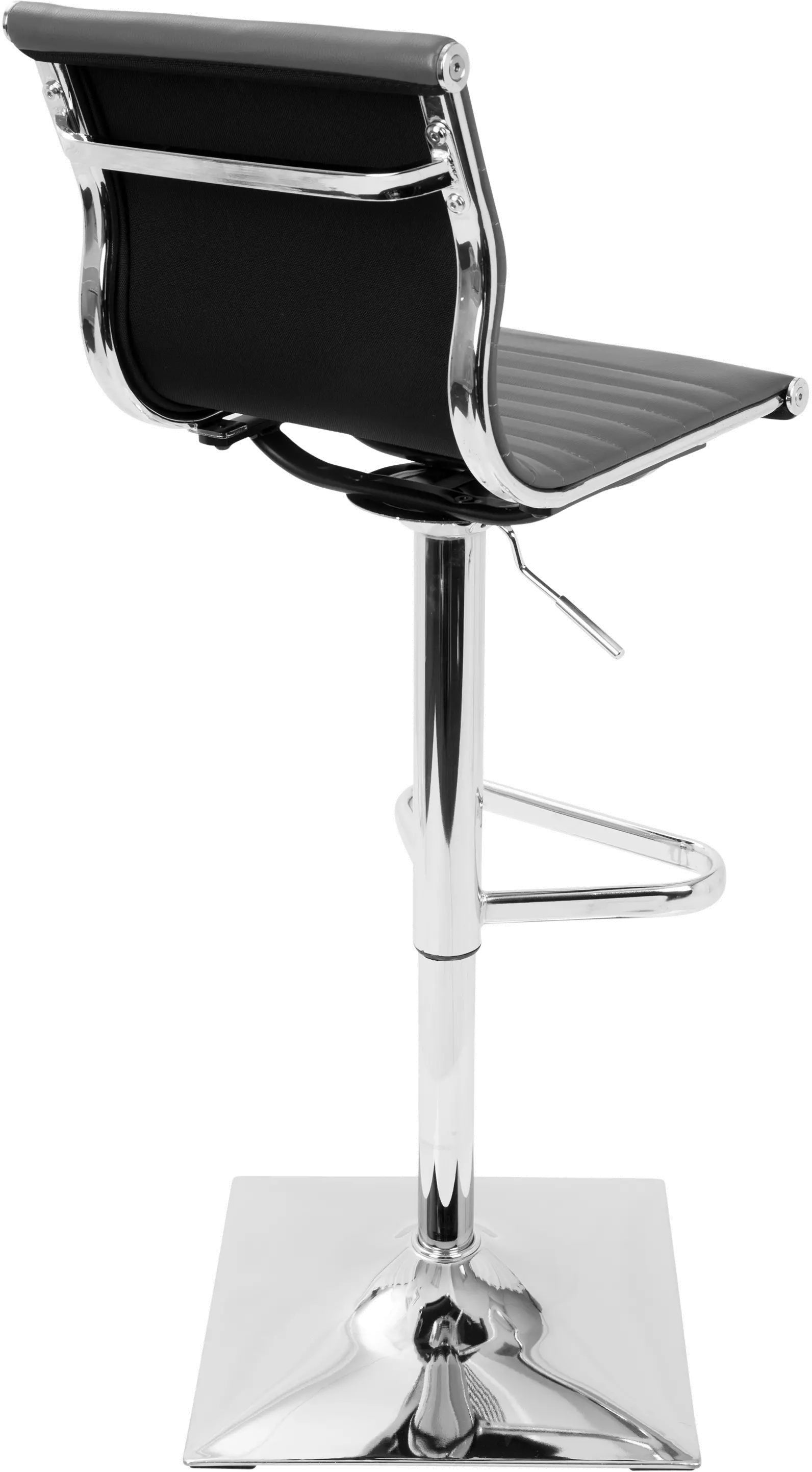 BS-MASTER GY Master Contemporary Gray & Chrome Adjustable Bar Stool-3