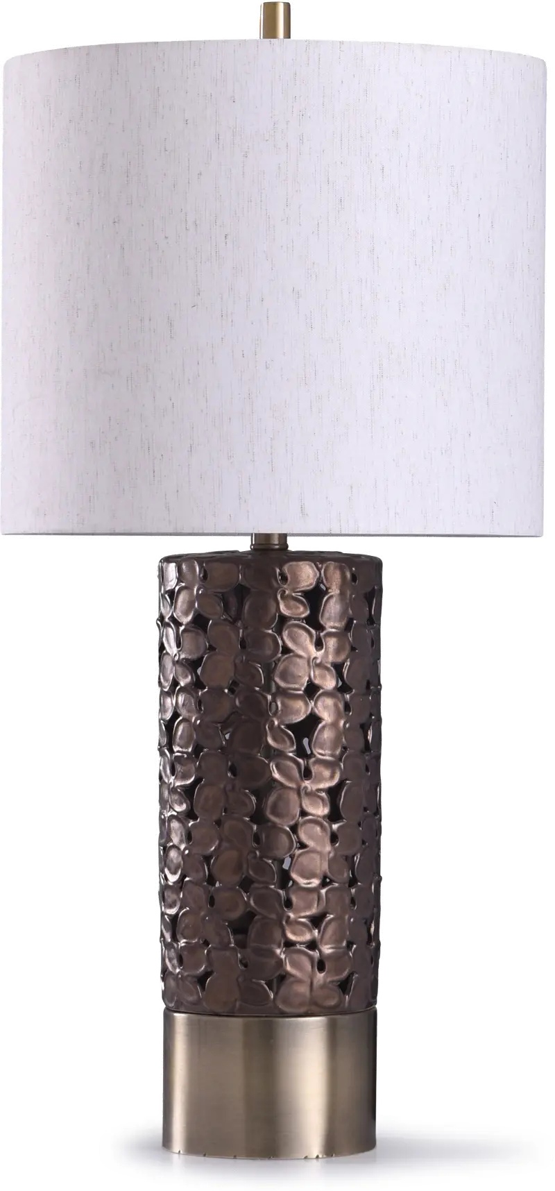 33 Inch Ornamented Bronze Metal Table Lamp - Chesham