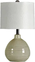 Cool Gray Ceramic Table Lamp