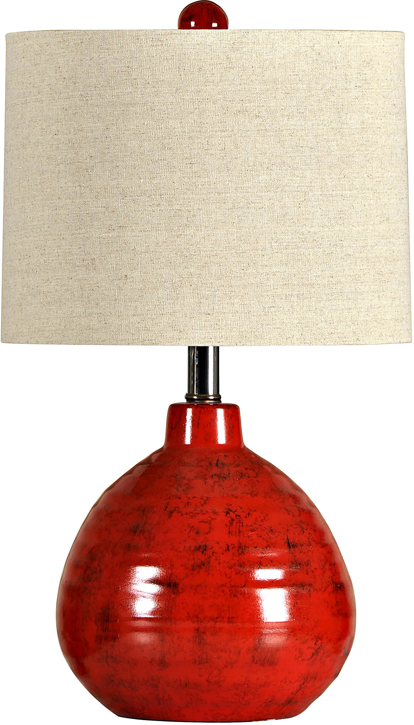Apple Red Ceramic Table Lamp-1