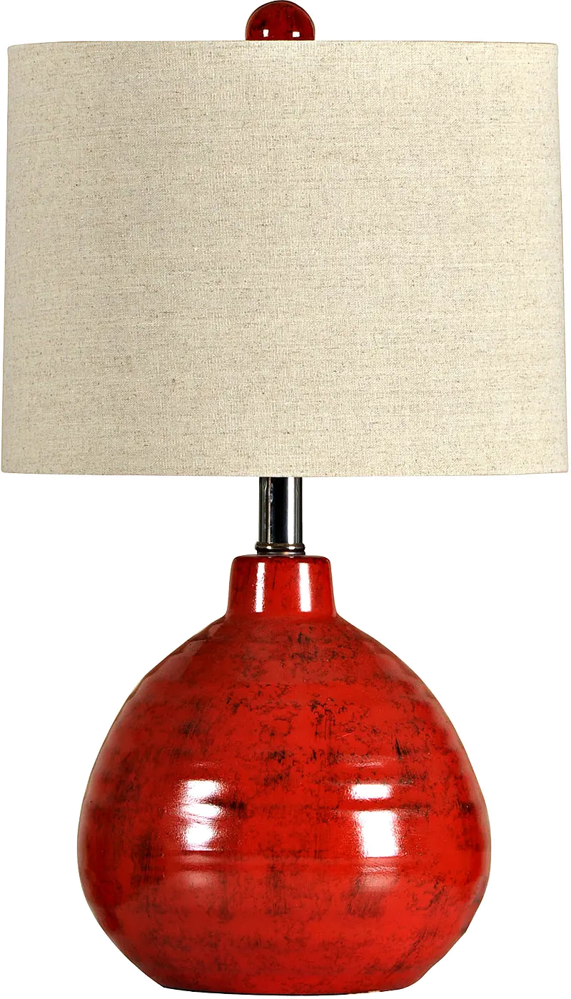 Apple Red Ceramic Table Lamp