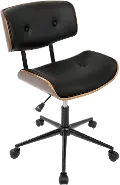 OC-JY-LMB-WL+BK Lombardi Black Office Chair
