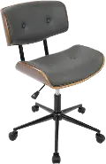 OC-JY-LMB WL+GY Lombardi Gray Office Chair
