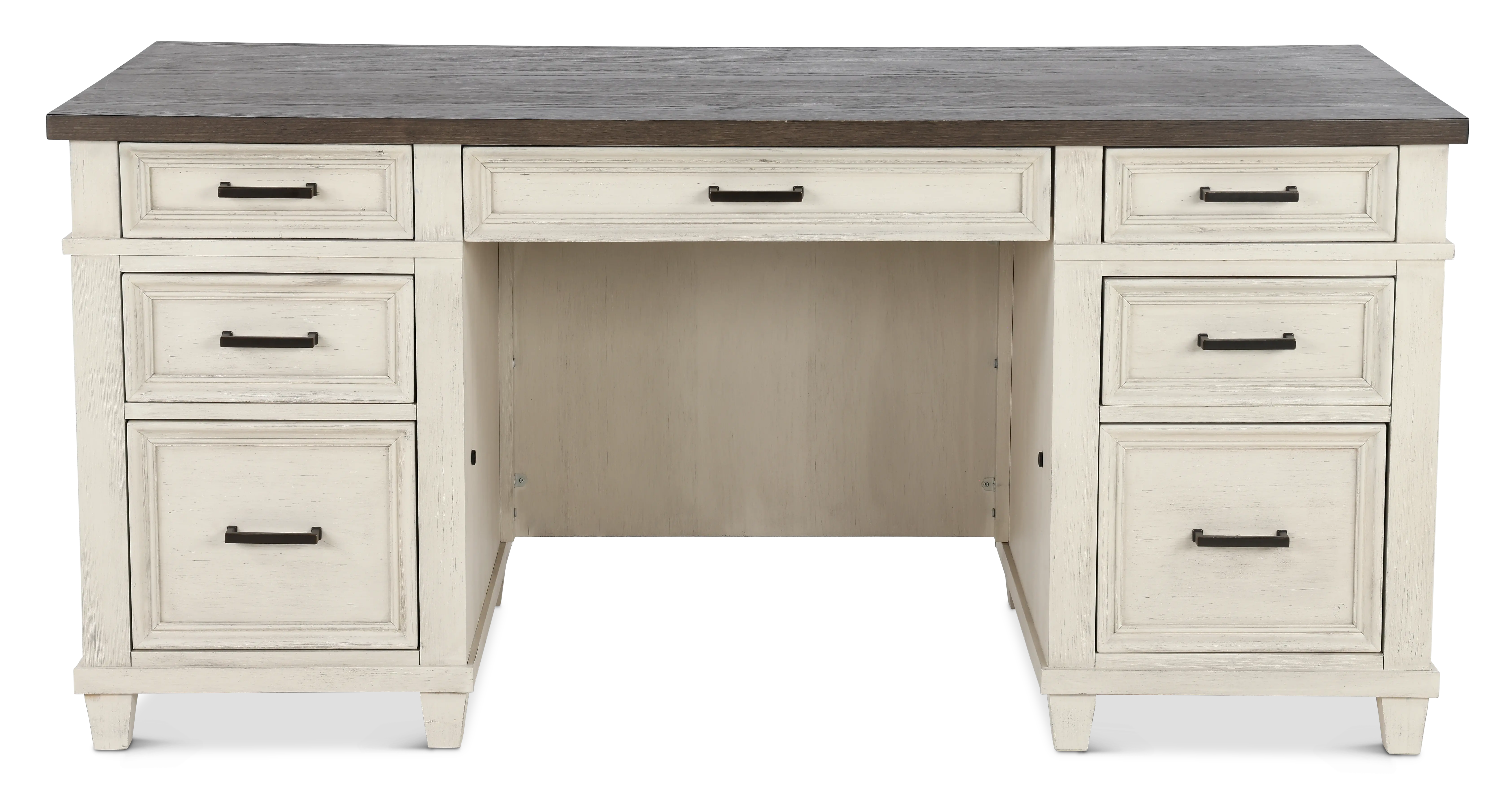 Caraway Antique White Executive Desk-1