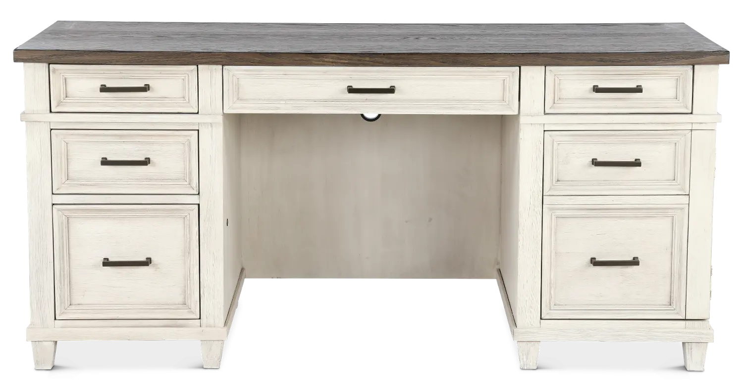 Caraway Antique White Credenza Desk-1