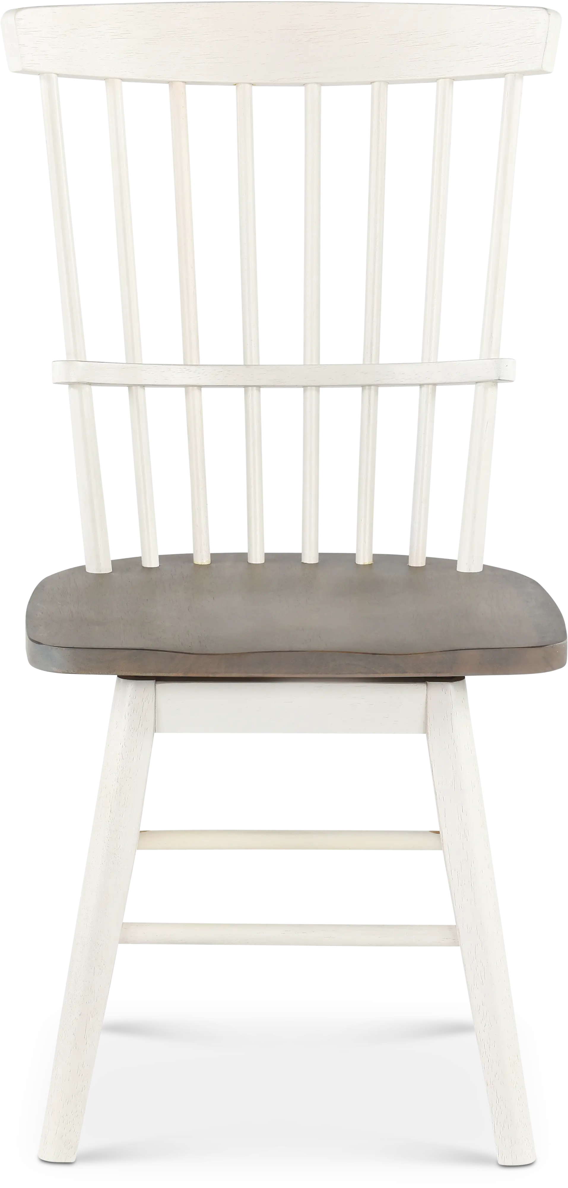 Newark White and Gray Swivel Dining Chair-1