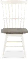 Newark White and Gray Swivel Dining Chair
