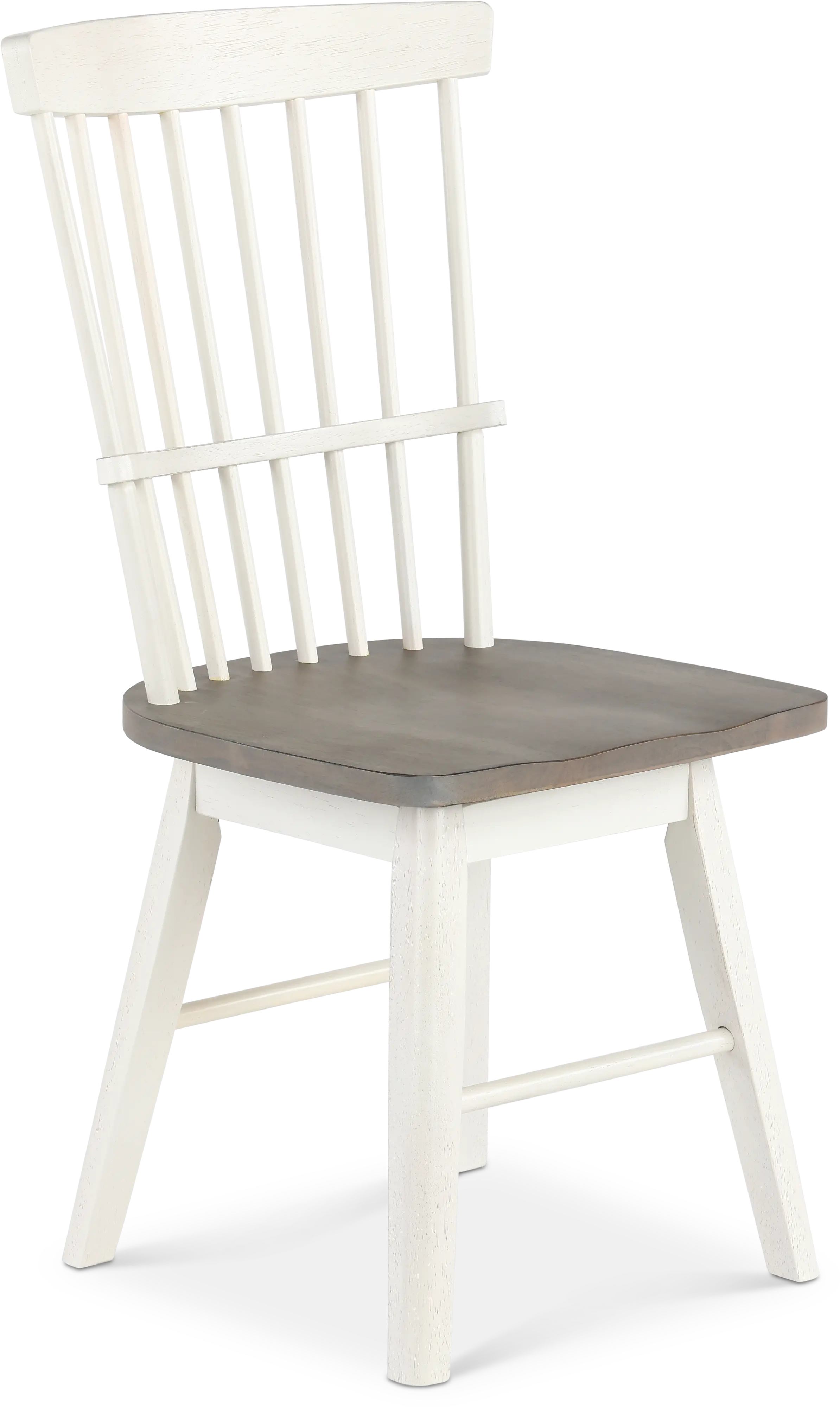 Newark White and Gray Swivel Dining Chair-2