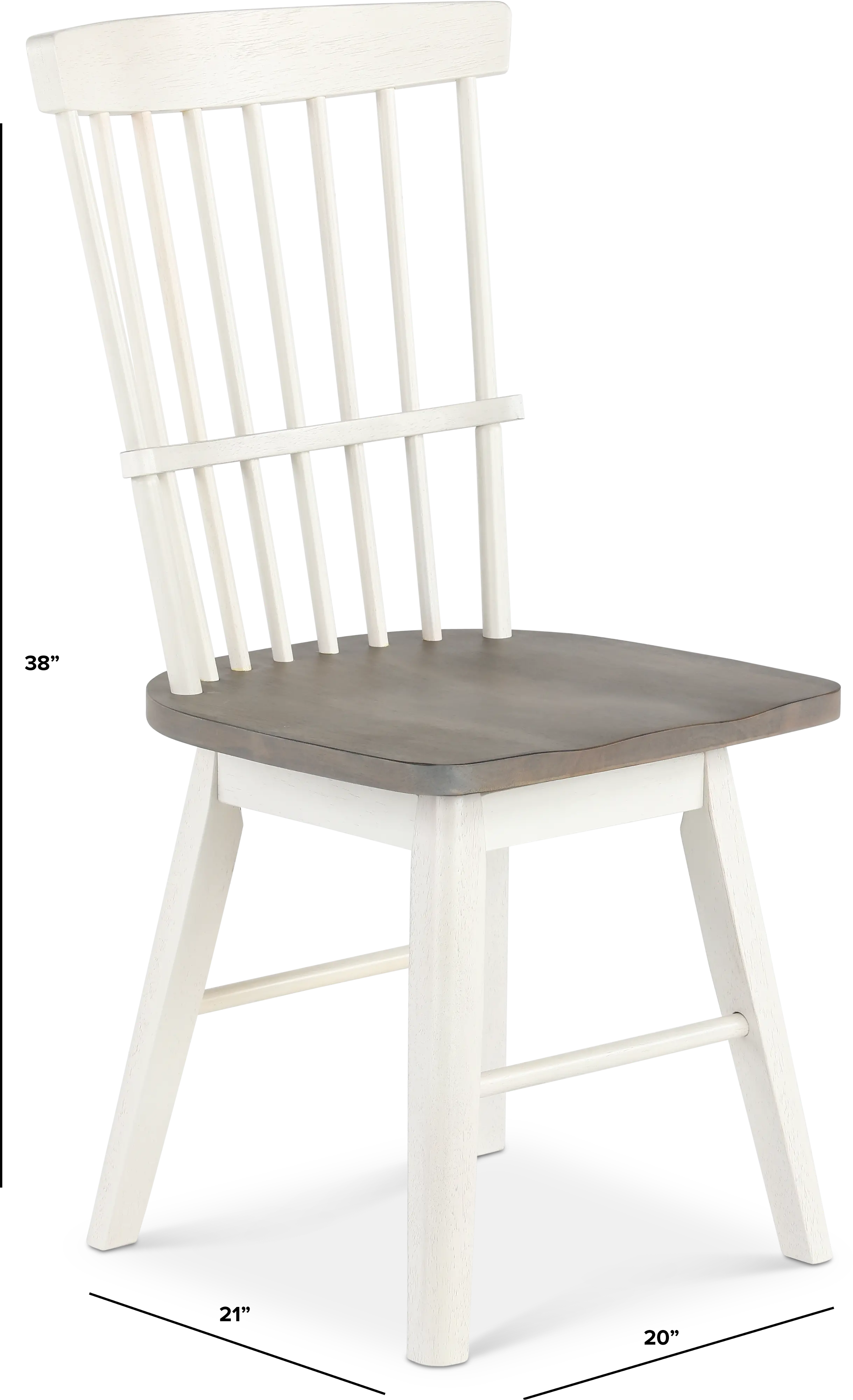 Newark White and Gray Swivel Dining Chair-3