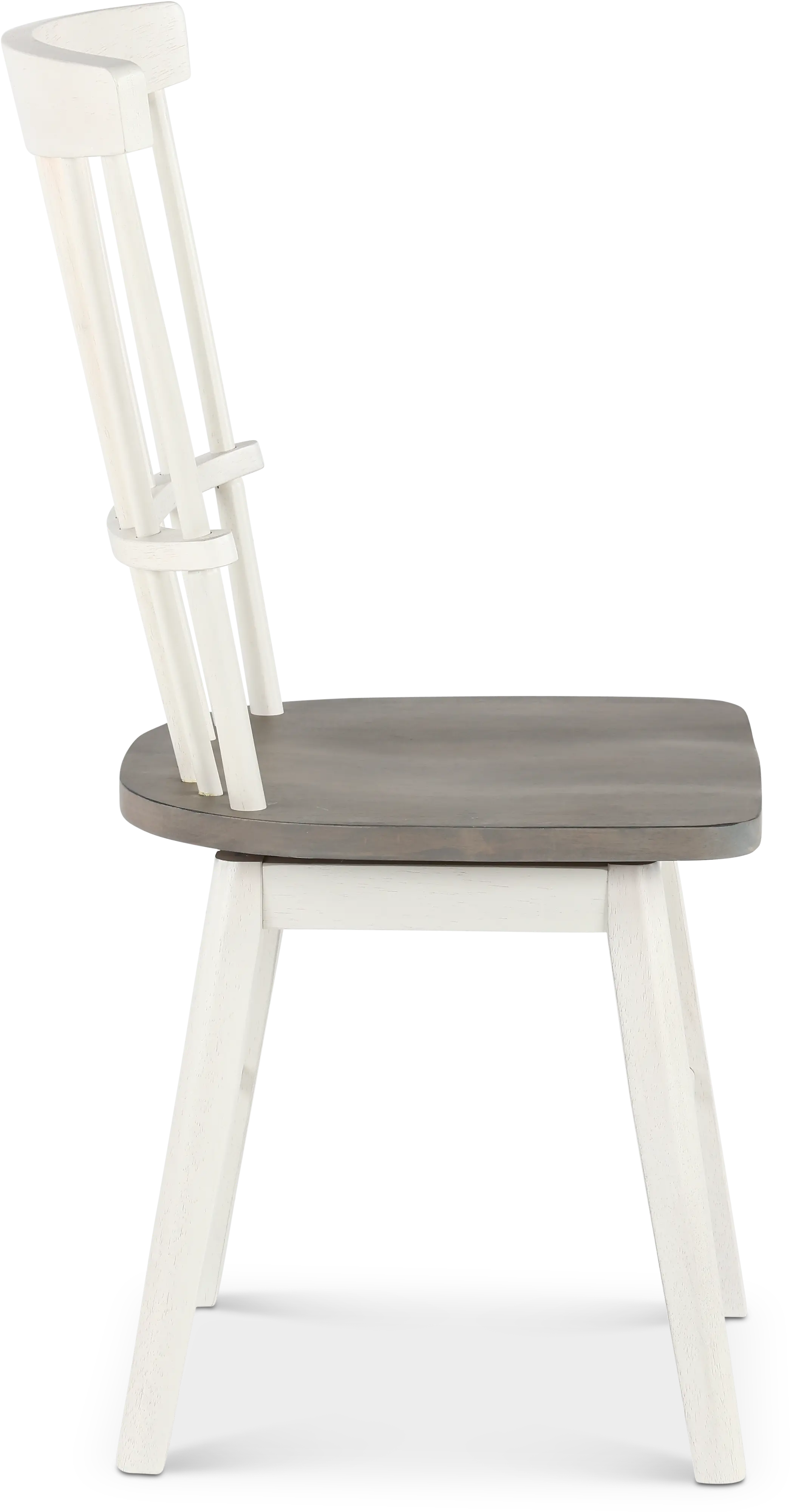 Newark White and Gray Swivel Dining Chair-6