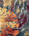 PRS08/5.6X7.6/PRISMA Prismatic 5 x 8 Orange, Crimson and Purple Area Rug