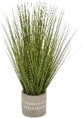 21 Faux Grass Planter Arrangement in a Patterned Pot