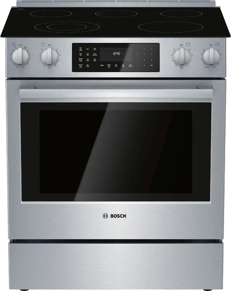 Bosch 4.6 cu. ft. Electric Convection Slide In Range - 30 Inch Stainless Steel
