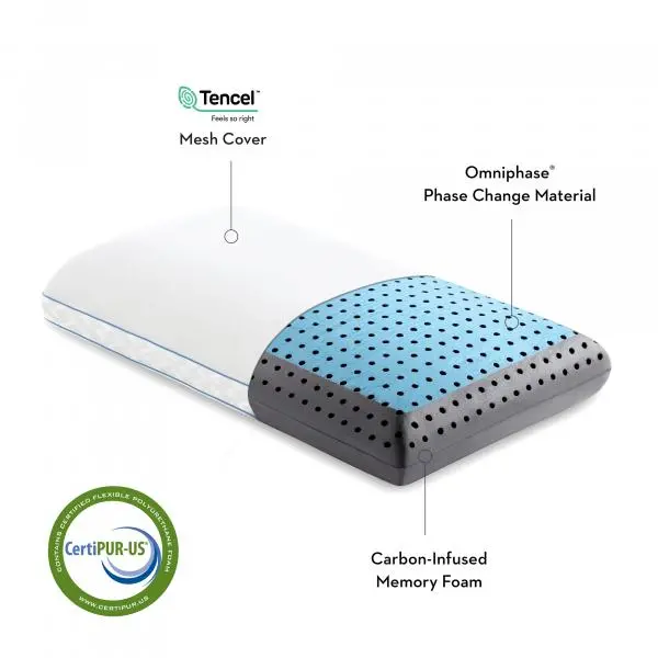 Malouf CarbonCool® + OmniPhase® LT King Pillow-1