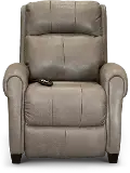 Saturn Beige Leather-Match Zero Gravity Power Recliner