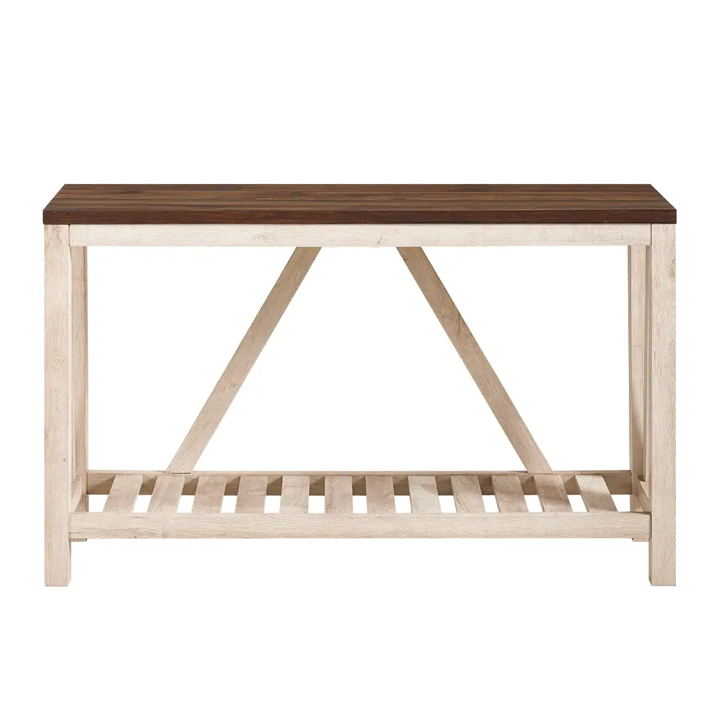 AF52AFTWWO Dark Walnut and White Oak Sofa Table-3