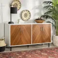 BU58HPBMWHT Mid Century Modern 58 Inch TV Stand - Walker Edison