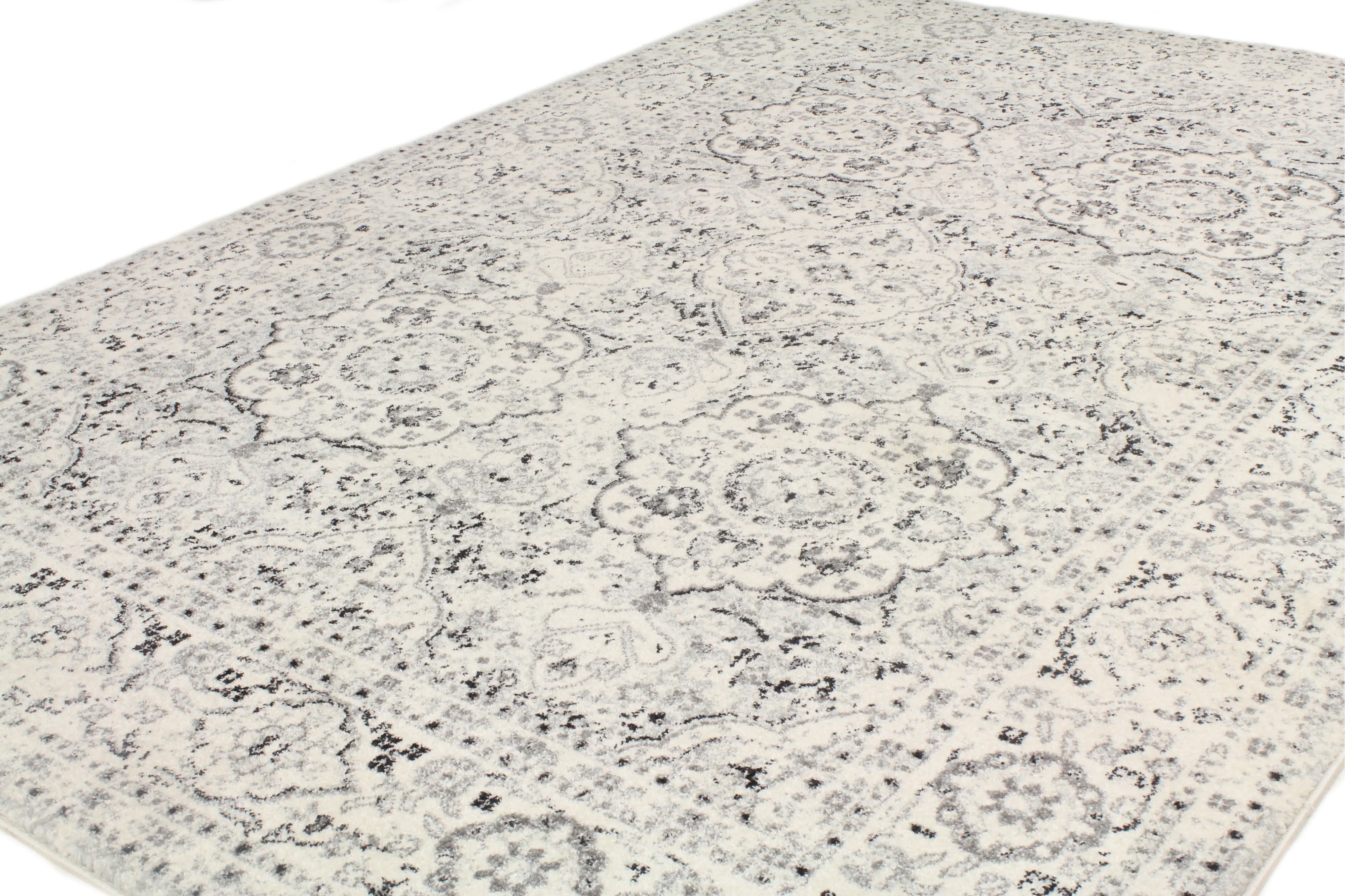 E110-SIL-2.6X8-5363 Traditional Alberta Ivory and Blue 8 Foot Runner Rug - Everek-3