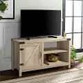 W44BD1DWO Rustic Farmhouse 44 Inch TV Stand - White Oak